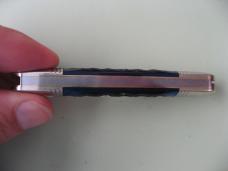 GEC  NORTHFIELD 162226 LITTLE INDIAN GIRL CANOE WAVE BLUE JIGGED BONE