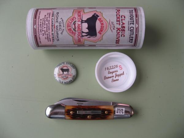 GEC  TIDIOUTE 162226 LITTLE INDIAN GIRL CANOE ROGERS BROWN JIGGED BONE "S"