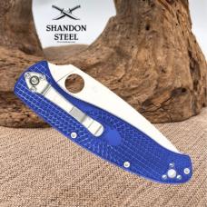 Spyderco Resilience Lightweight Linerlock Blue FRN S35VN Folding Knife 142PSBL