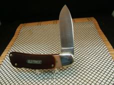 SCHRADE OLD TIMER 51OT "FAT BOY" VINTAGE USA MADE CARBON STEEL BLADE UNUSED LOCKBACK KNIFE & SHEATH 