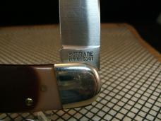 SCHRADE OLD TIMER 51OT "FAT BOY" VINTAGE USA MADE CARBON STEEL BLADE UNUSED LOCKBACK KNIFE & SHEATH 