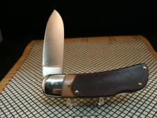 SCHRADE OLD TIMER 51OT "FAT BOY" VINTAGE USA MADE CARBON STEEL BLADE UNUSED LOCKBACK KNIFE & SHEATH 