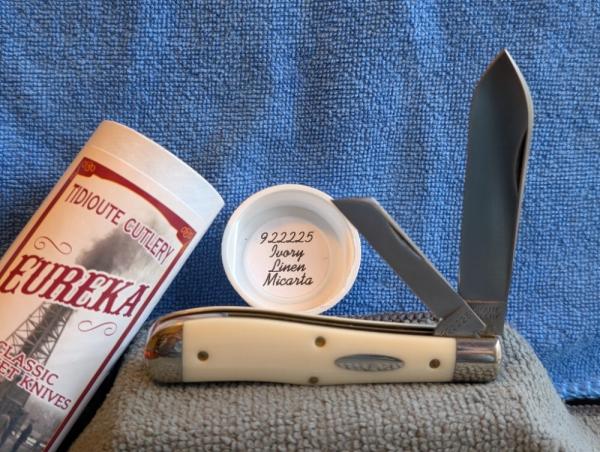 GEC #92 Eureka Jack Ivory Linen Micarta Tidioute Cutlery Great Eastern 922225 GEC #92 Eureka Jack Ivory Linen Micarta Tidioute Cutlery Great Eastern 922225