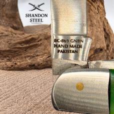 The Bone Collector Large 3-Blade Stockman Green Bone Folding Pocket Knife (118)