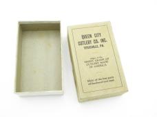 Vintage Queen City Cutlery Box: 4 ½” x 2 ¾” x 1 ¼” knife box from 1930s