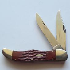Vintage Case XX 6265-SAB Folding Hunter Knife Red Bone 2-Blade w/ Box
