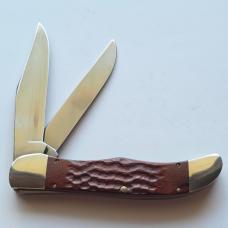 Vintage Case XX 6265-SAB Folding Hunter Knife Red Bone 2-Blade w/ Box