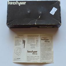 Vintage Kershaw 1050 Folding Field Knife Kai Japan Phenolic Brass Lockback MIB Box