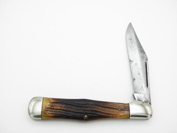 Vintage Queen City Cutlery Folding Hunter:  5 ¼”” closed, early 1930s, “Queen City” tang stamp,