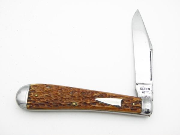 Vintage Queen City Cutlery Swayback Jack:  4 ¼” closed, early 1930s, “Queen City” tang stamp