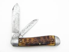 Vintage Queen City Cutlery Dogleg Jack:  3 3/8” closed, early 1930s, “Queen City” tang stamp