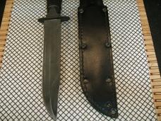 CAMILLUS NEW YORK U.S.A. VINTAGE 1936/1945 MILITARY FIGHTING KNIFE WITH ORIGINAL LEATHER SHEATH