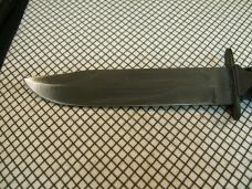 CAMILLUS NEW YORK U.S.A. VINTAGE 1936/1945 MILITARY FIGHTING KNIFE WITH ORIGINAL LEATHER SHEATH