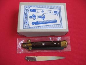 Vintage 9quot ITALIAN Switchblade Comb STILETTO Knife wInterchangeable Blade  