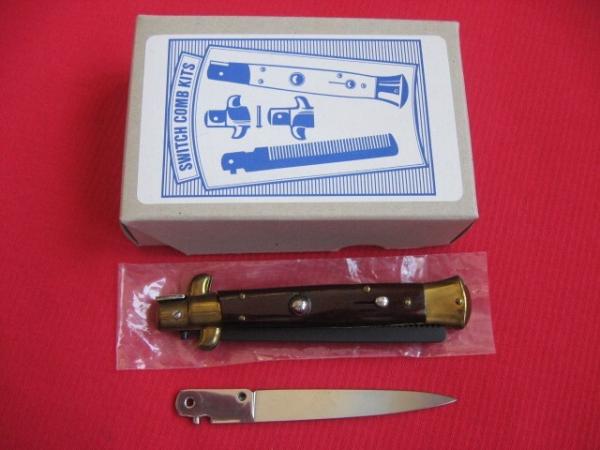 Vintage 9" ITALIAN Switchblade Comb STILETTO Knife w/Interchangeable Blade  