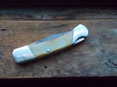 Bear & Son Damascus Lock back Knife 
