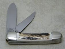 Fight'n Rooster Germany Stag Canoe Jack Knife 1993 International Cutlery Club 1 of 150