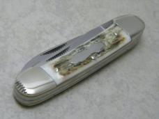 Fight'n Rooster Germany Stag Canoe Jack Knife 1993 International Cutlery Club 1 of 150