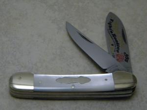 Fightn Rooster Germany Pearl Canoe Jack Knife 1993 International Cutlery Club 1 of 150