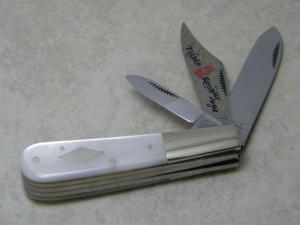 Fightn Rooster Germany Pearl 3 Blade Barlow Knife 1992 International Cutlery Club II 1 of 200