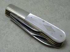 Fight'n Rooster Germany Pearl 3 Blade Barlow Knife 1992 International Cutlery Club II 1 of 200
