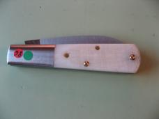  NEW YORK KNIFE COMPANY/COOPER CUTLERY BARLOW SAW CUT WHITE BONE#2