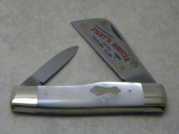 Fight'n Rooster Germany Pearl Cotton Sampler Knife 1989 International Cutlery Club I 1 of 200