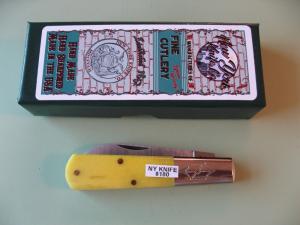  NEW YORK KNIFE COMPANYCOOPER CUTLERY BARLOW YELLOW BONE 1