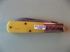  NEW YORK KNIFE COMPANY/COOPER CUTLERY BARLOW YELLOW BONE #1