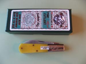  NEW YORK KNIFE COMPANYCOOPER CUTLERY BARLOW YELLOW BONE 2