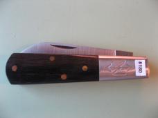  NEW YORK KNIFE COMPANY/COOPER CUTLERY BARLOW SMOOTH EBONY WOOD