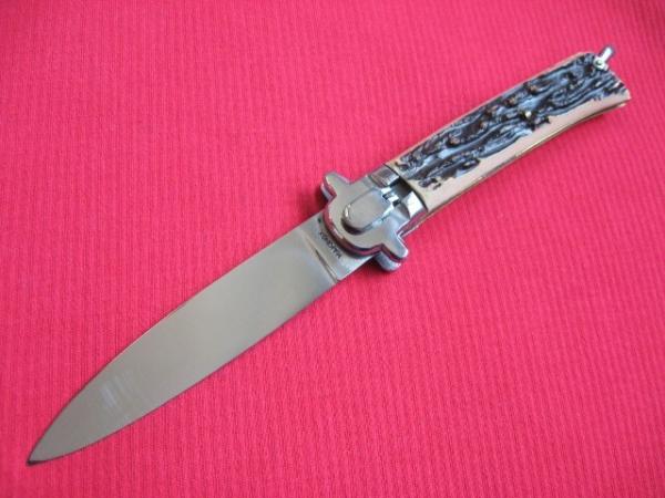 Vintage Large French MAKINOX Leverlock Switchblade Knife 