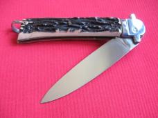Vintage Large French MAKINOX Leverlock Switchblade Knife 