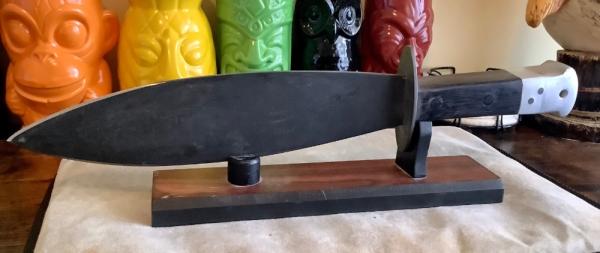 World War II reproduction Smatchet w/stand World War II reproduction Smatchet w/stand