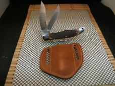 SCHRADE OLD TIMER 25OT FOLDING HUNTER VINTAGE USA OLD STOCK CARBON STEEL BLADE POCKET KNIFE & SHEATH