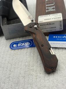Benchmade 15060-2 Grizzly Creek Manual Opening Hunting Knife With Gut Hook