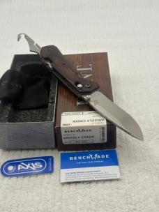 Benchmade 15060-2 Grizzly Creek Manual Opening Hunting Knife With Gut Hook