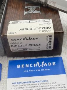 Benchmade 15060-2 Grizzly Creek Manual Opening Hunting Knife With Gut Hook