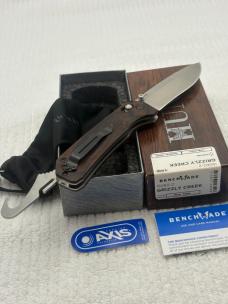 Benchmade 15060-2 Grizzly Creek Manual Opening Hunting Knife With Gut Hook
