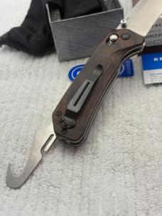 Benchmade 15060-2 Grizzly Creek Manual Opening Hunting Knife With Gut Hook