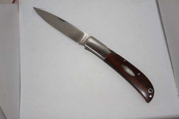 Al Mar Eagle knife with sheath Wood scales 1005