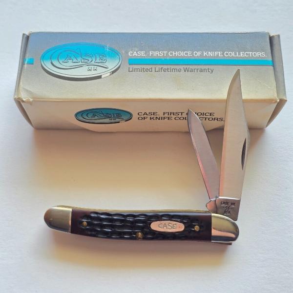 1986 Case XX 62087 SS Medium Pen Knife 4 Dot Jigged Bone MIB Box Papers USA 1986 Case XX 62087 SS Medium Pen Knife 4 Dot Jigged Bone MIB Box Papers USA