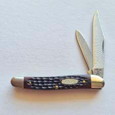 1986 Case XX 62087 SS Medium Pen Knife 4 Dot Jigged Bone MIB Box Papers USA