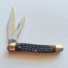 1986 Case XX 62087 SS Medium Pen Knife 4 Dot Jigged Bone MIB Box Papers USA