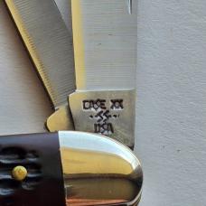 1986 Case XX 62087 SS Medium Pen Knife 4 Dot Jigged Bone MIB Box Papers USA