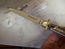 A.G.A. Campolin Italian 9" Dominus Genuine Gnarly Stag/Antler Swedgey Blade UNUSED W/Orig. Box