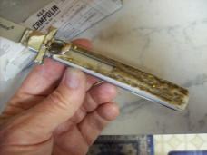 A.G.A. Campolin Italian 9" Dominus Genuine Gnarly Stag/Antler Swedgey Blade UNUSED W/Orig. Box
