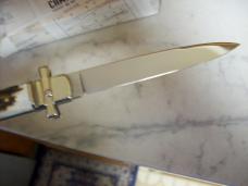 A.G.A. Campolin Italian 9" Dominus Genuine Gnarly Stag/Antler Swedgey Blade UNUSED W/Orig. Box