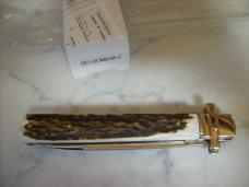 A.G.A. Campolin Italian 9" Dominus Genuine Gnarly Stag/Antler Swedgey Blade UNUSED W/Orig. Box
