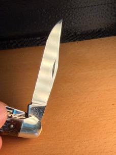 1986 Case XX USA 4 Dot 6249 Copperhead Pocket Knife with Brown and Red Jigged Bone Covers - GORGEOUS